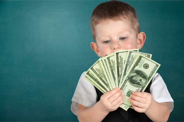 Child with money